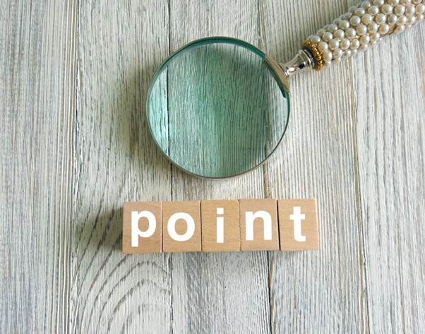 虫眼鏡とポイント