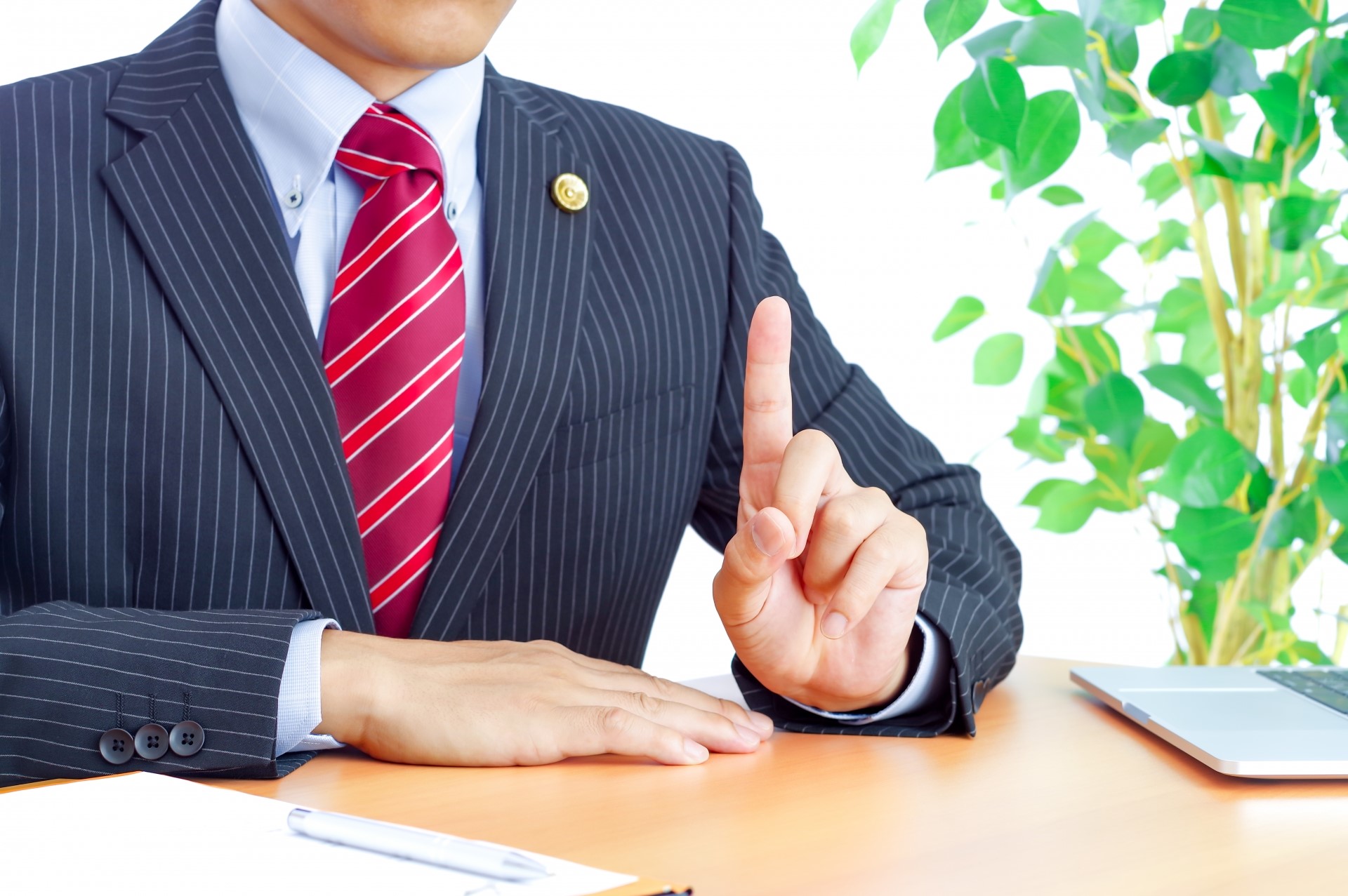 法律のアドバイスをする男性弁護士